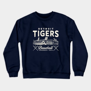 Detroit Tigers Stadium by Buck Tee Crewneck Sweatshirt